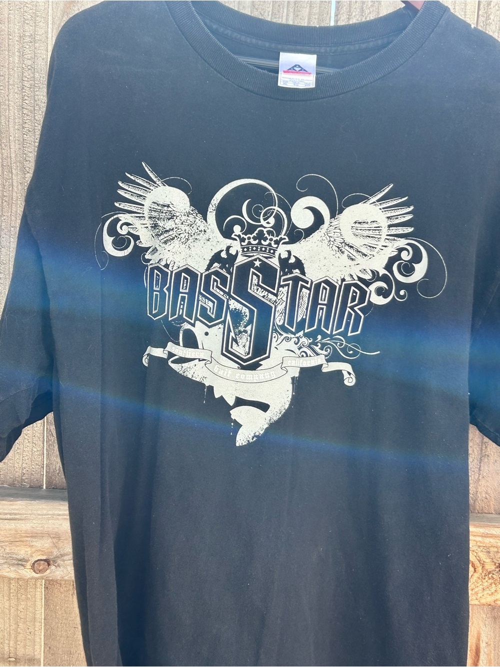 Basstar Graphic Tee Y2K Famous Joe Uribe BASS Pro bait line . Very rare fishing